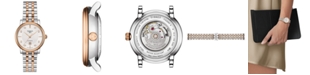 Tissot Women's Swiss Automatic Carson Diamond (1/20 ct. t.w.) Rose Gold & Stainless Steel Bracelet Watch 30mm